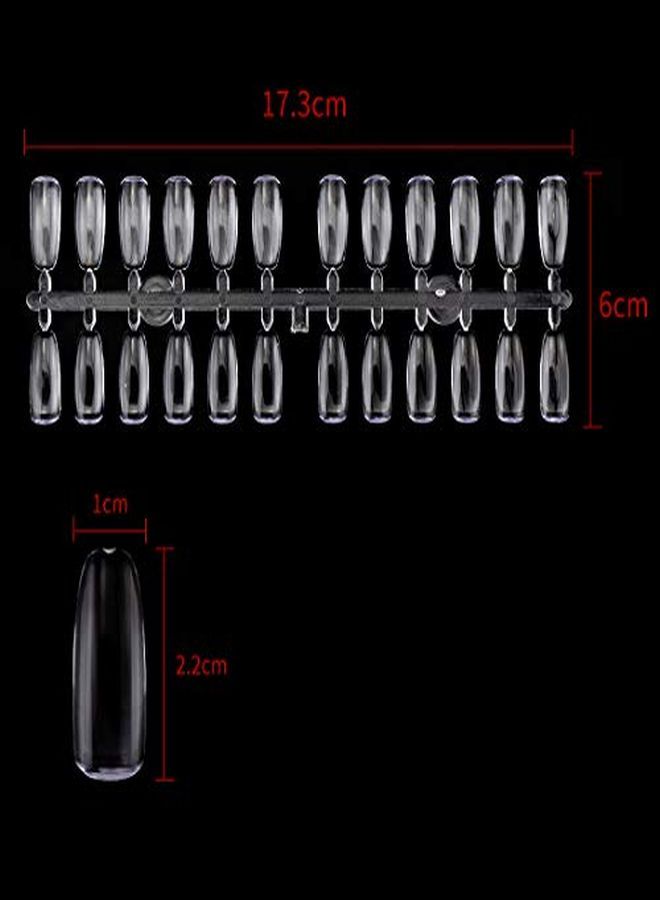 120 Tips/Pack Clear Square Natural Color Flat Practice False Nail Tips For Professional Nail Gel Polish Board Display Book Chart Nail Art Salon, Hj-Nt076