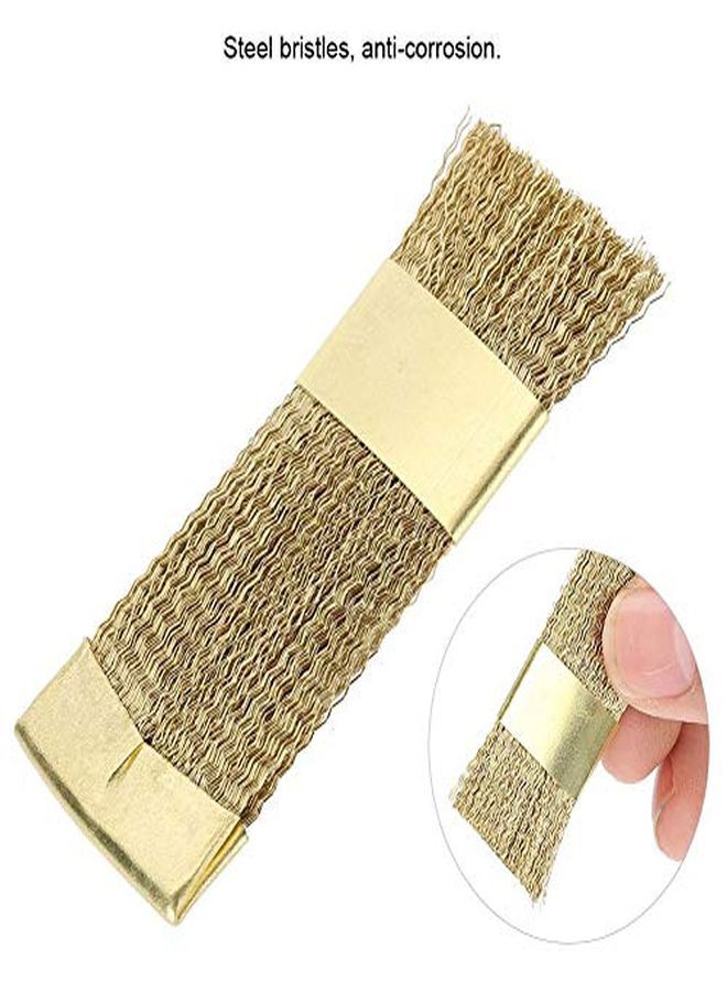 Rt Bits Cleaning Brush Golden Color Copper Wire Drill Cleaner Brush Manicure Accessories