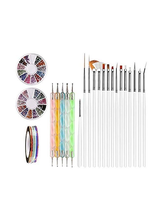 32-Piece Nail Art Accessories Set Multicolour