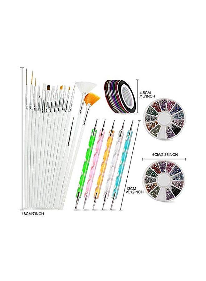 32-Piece Nail Art Accessories Set Multicolour