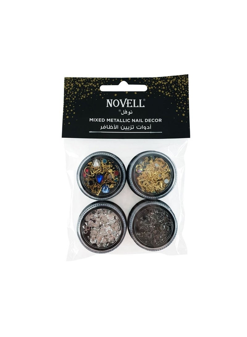 Mixed Metallic EJTR 09 Nail Art