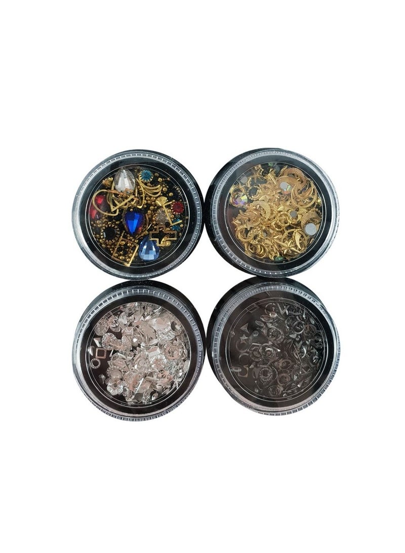Mixed Metallic EJTR 09 Nail Art
