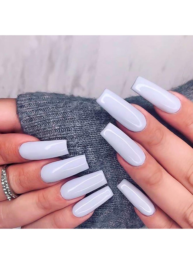 False Nail Tips False Classic French White Professional Refill Pack 100 Pieces - Size 8, CLFCN8