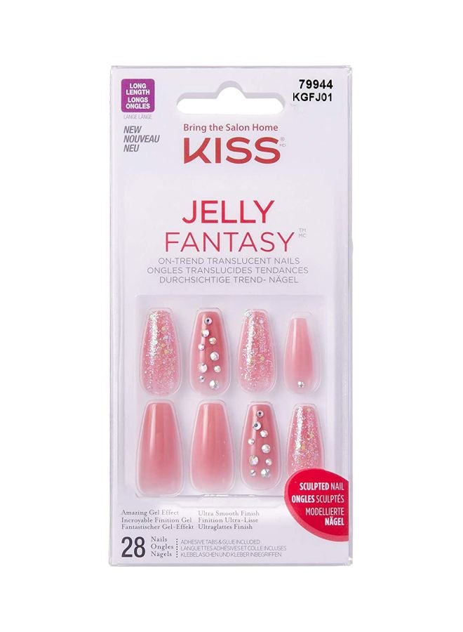 Gel Fantasy Jelly Nails Pink