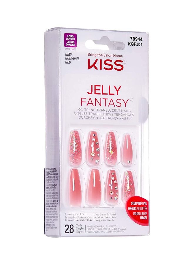 Gel Fantasy Jelly Nails Pink