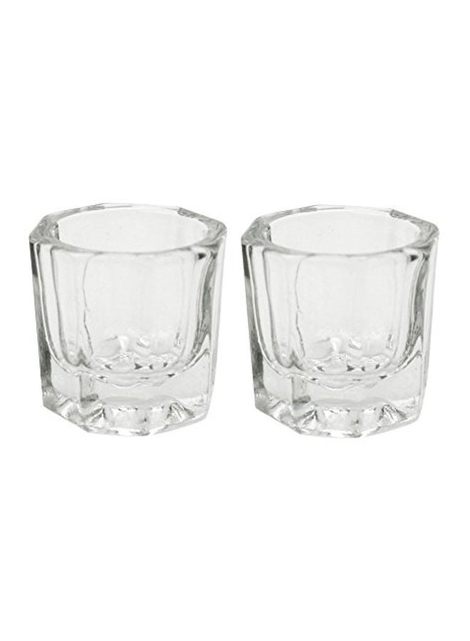 2-Piece Glass Cup Set Clear