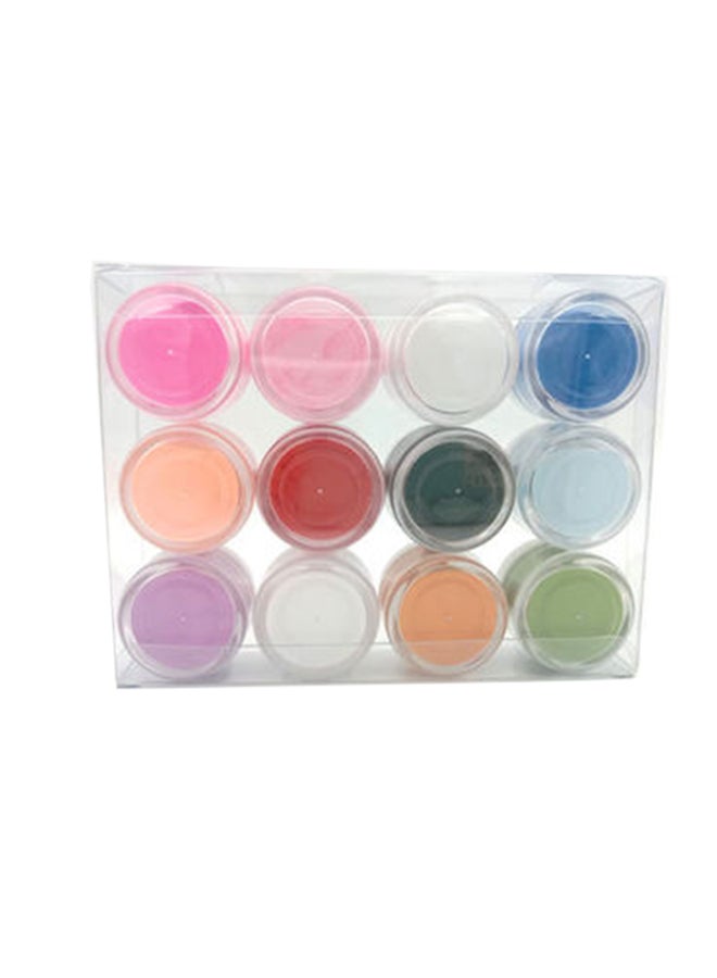 12-Piece Lidan Professional Acrylic Powder Multicolour
