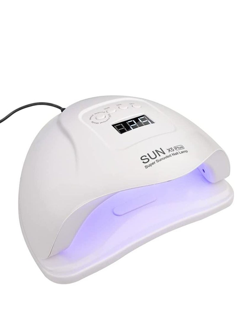 Sun X5 Plus Auto Sensing LCD Display UV LED LAMP Nail Dryer for Curing Gel Polish and Polygel, 120W/150W/180W