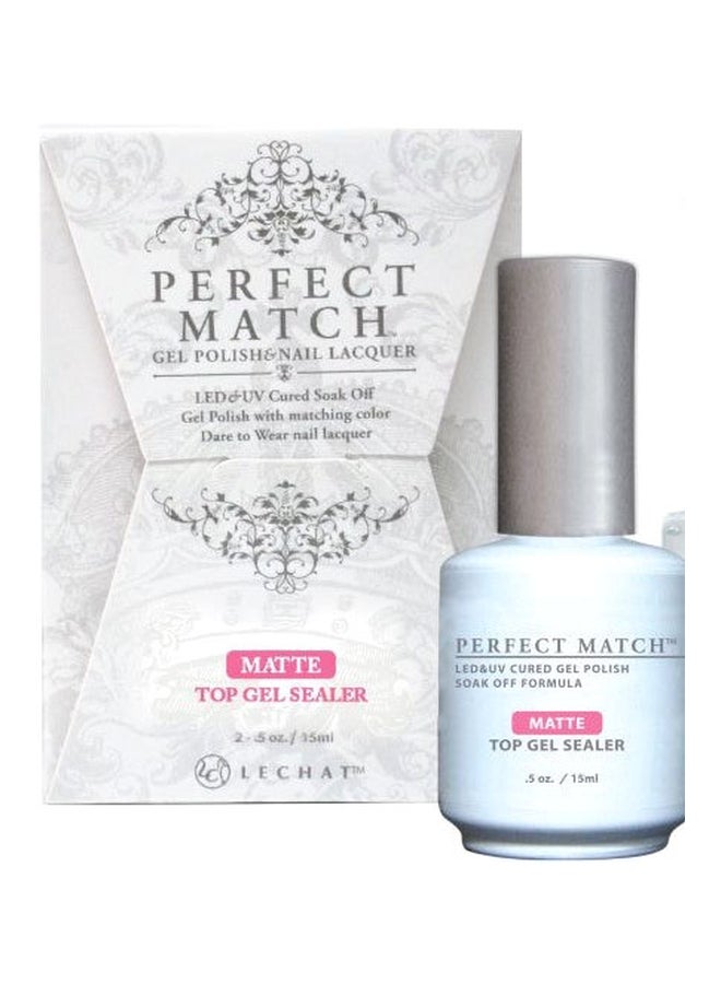 2-Piece Perfect Match Top Gel Sealer And Top Coat Set Clear