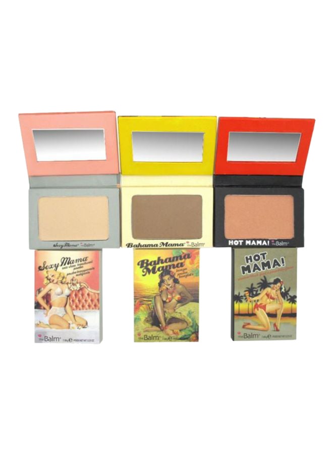 3-Piece Blush, Bronzer And Highlighter Set Beige/Brown