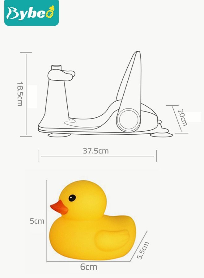 Baby Bath Seat – Infant Bathtub Portable Chair + Carry Bag – Compact and Foldable – Ultra Strong Suction Cups. Ideal Gift! (Grey)