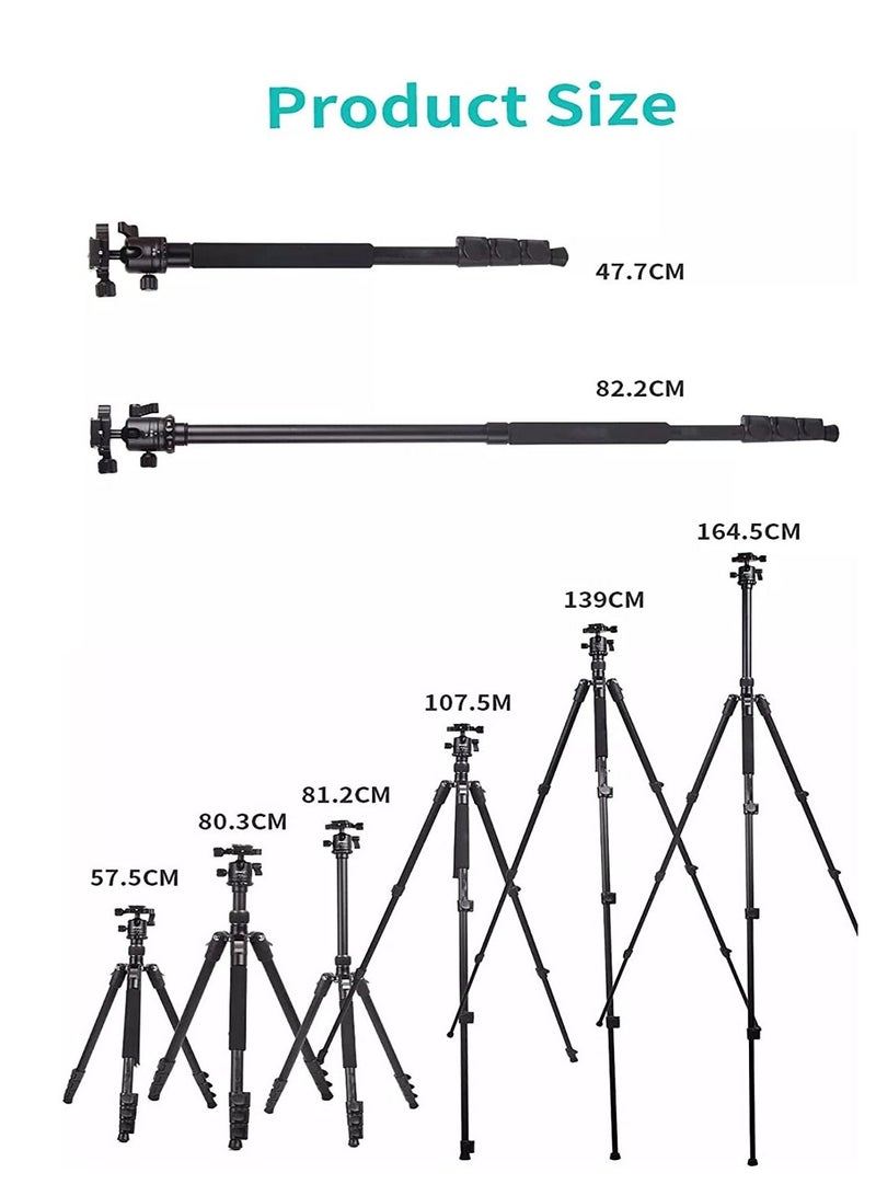 2-IN-1 Monopod tripod 360°Rotation Ball Head with Stable Hook Professional Tripod Stand for Tablet Mobile DSLR camera Action camera(Type 325-NB30)