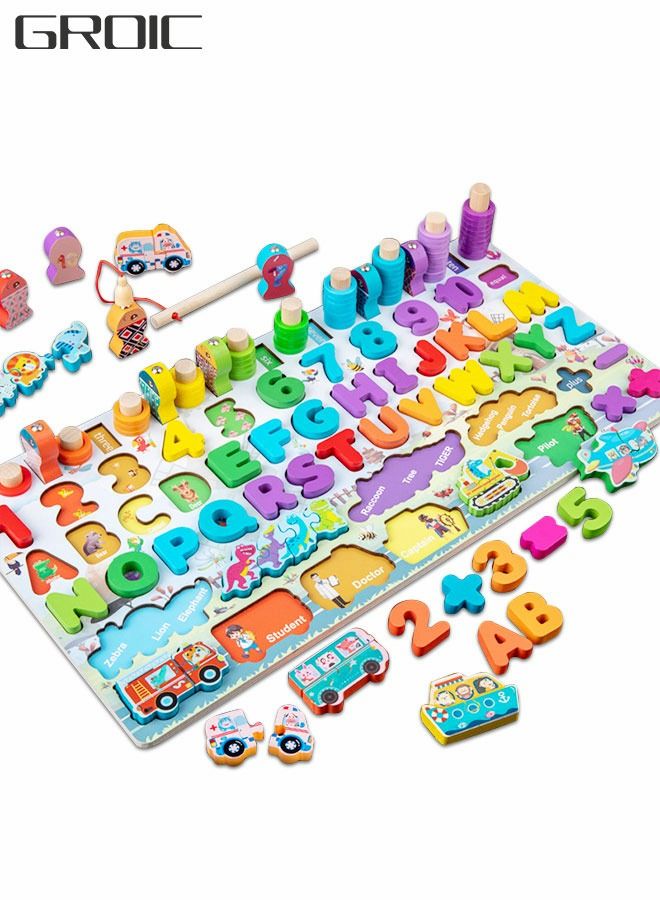 Children's educational toys, enlightenment early education puzzles, magnetic shape sorting and counting games