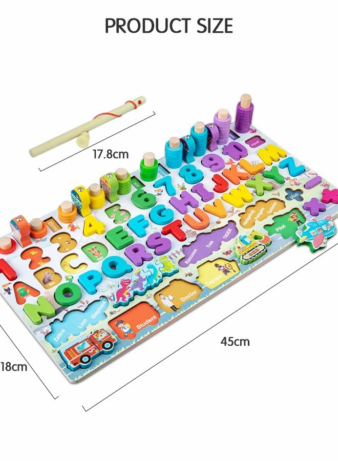 Children's educational toys, enlightenment early education puzzles, magnetic shape sorting and counting games