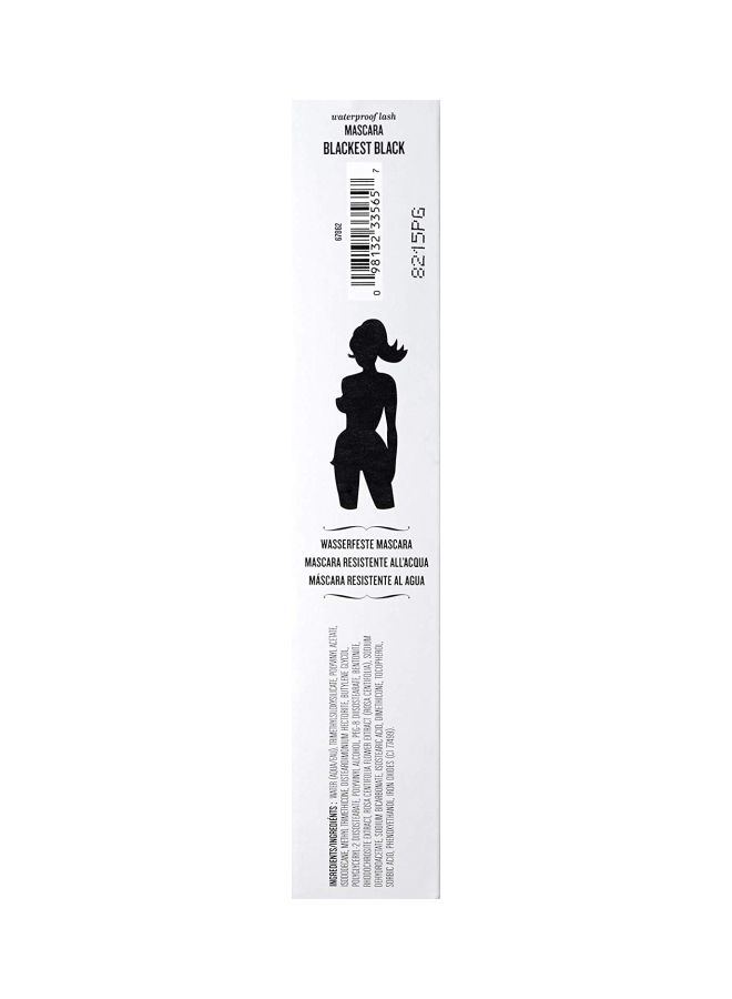 Lash Waterproof Volumizing Mascara Blackest Black