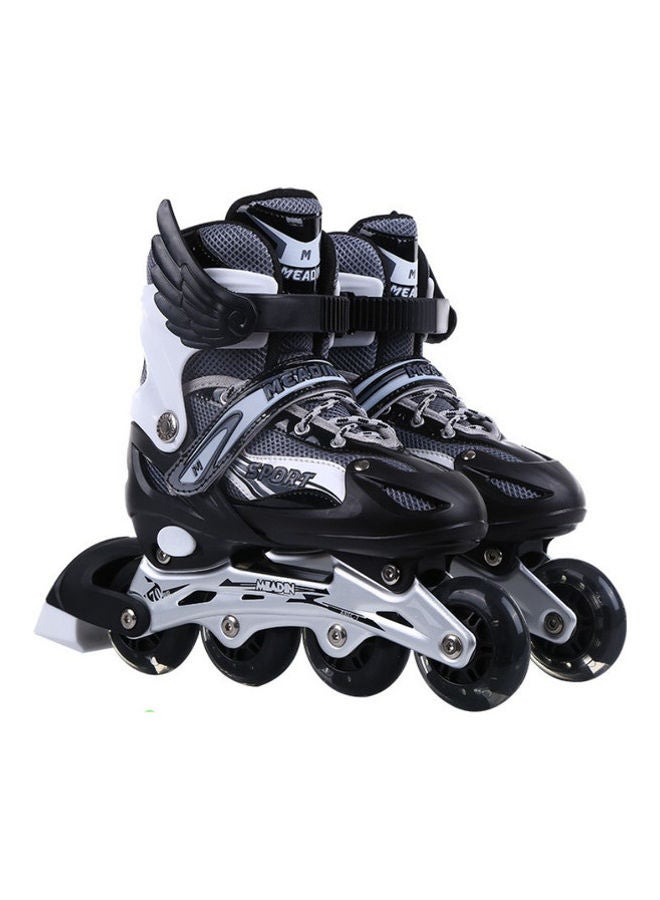 Adjustable Inline Roller Skates With Flashing Wheels EU26-33cm
