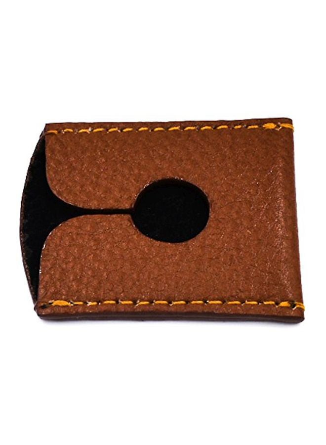 Leather Double Edge Safety Razor Protective Cover Saddle Brown