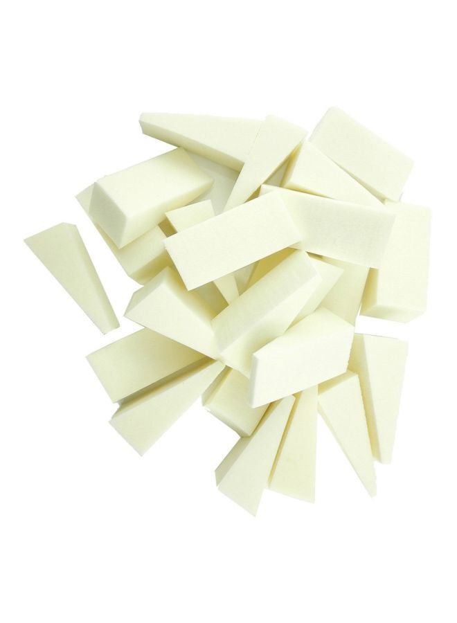 24-Piece Nail Art Soft Sponge Beige