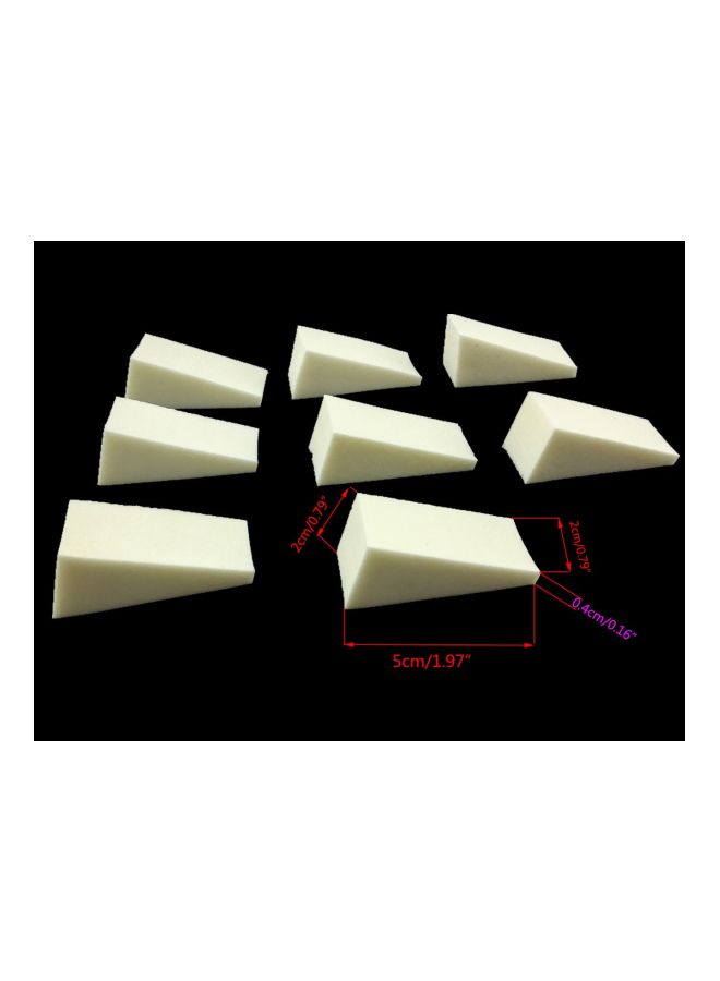 24-Piece Nail Art Soft Sponge Beige