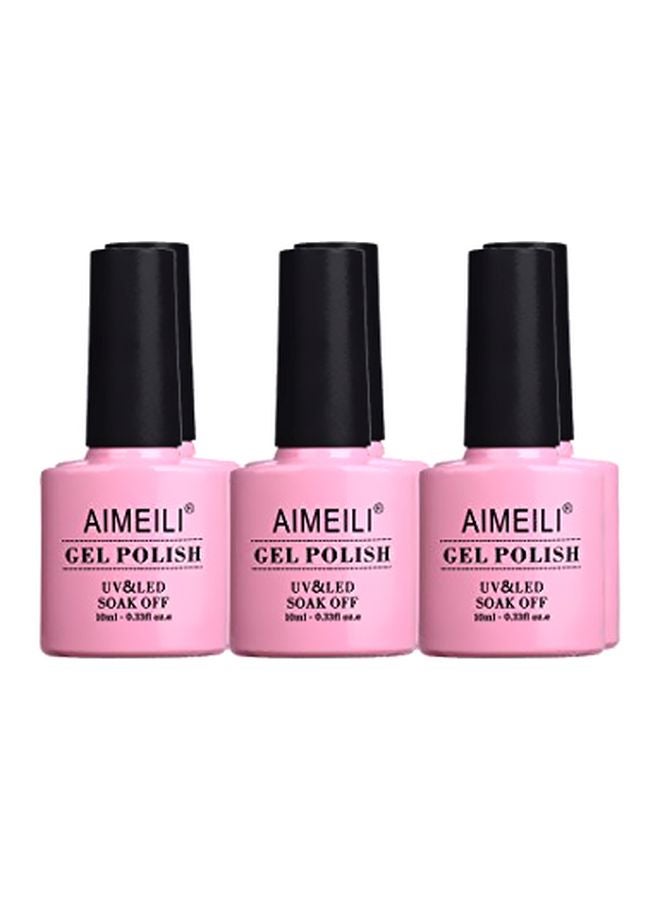 6-Piece UV And LED Soak Off Nail Gel Polish Set Multicolour