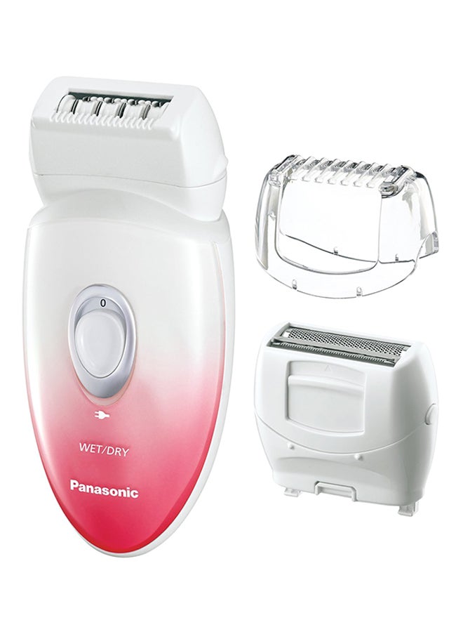 3-In-1 Wet And Dry Epilator Pink/White 11.9x5.5x3.8cm