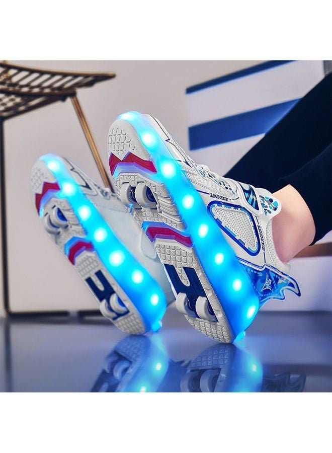 Rechargeable Roller Skate Shoes With LED Light And Accessories