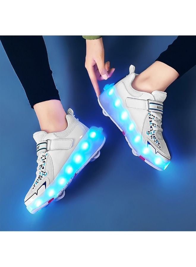 Rechargeable Roller Skate Shoes With LED Light And Accessories