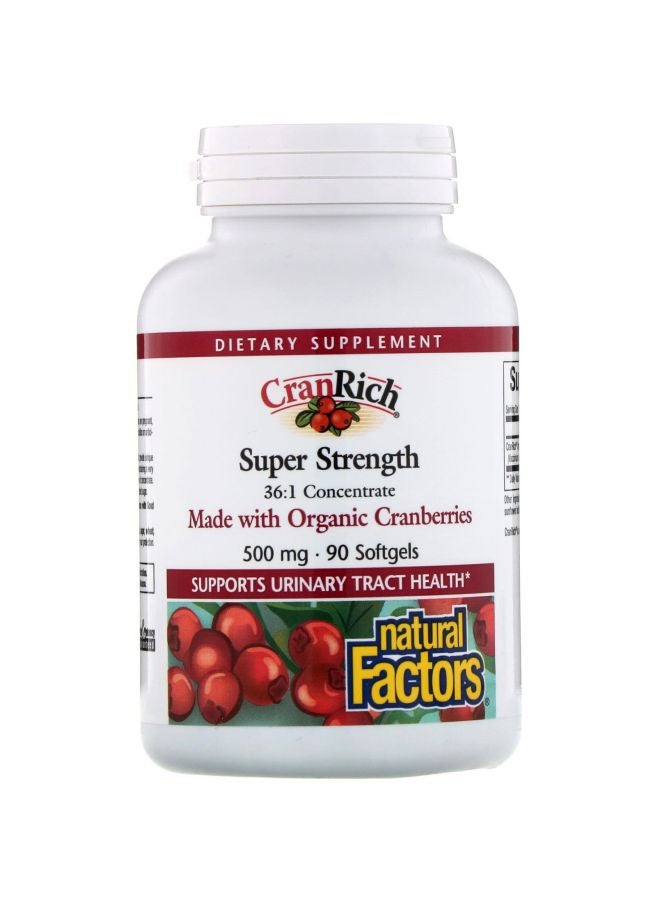 CranRich Super Strength 500 mg Dietary Supplement - 90 Capsules