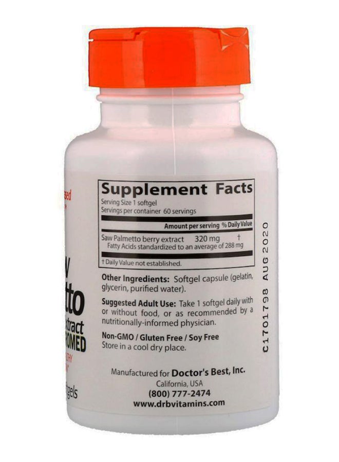 Saw Palmetto Standardized Extract With Euromed - 60 Softgels