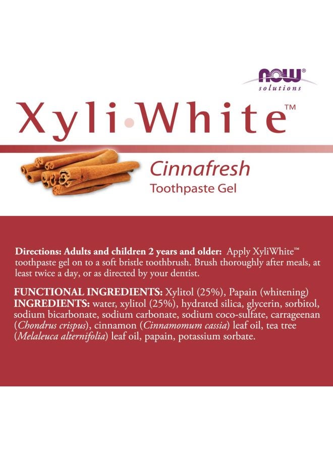 Pack Of 4 Cinnafresh Xyliwhite, Toothpaste Gel 4x181grams