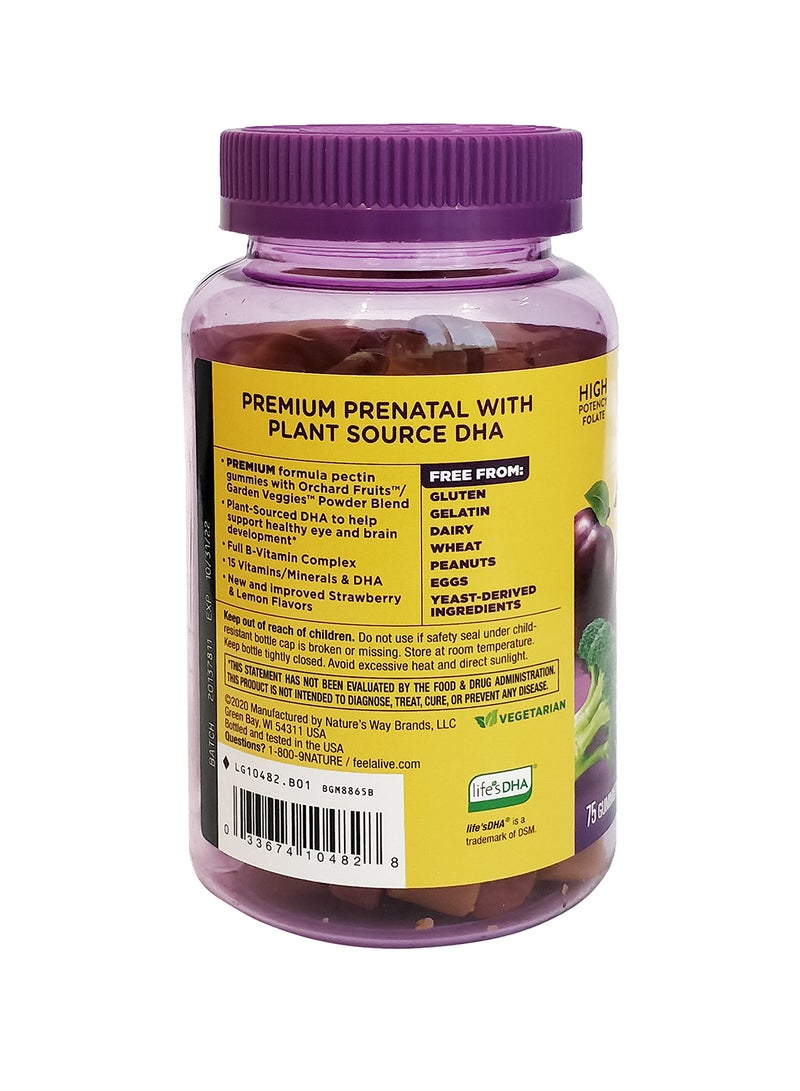 Alive! Complete Prenatal Multi-Vitamin Dietary Supplement - 75-Gummies