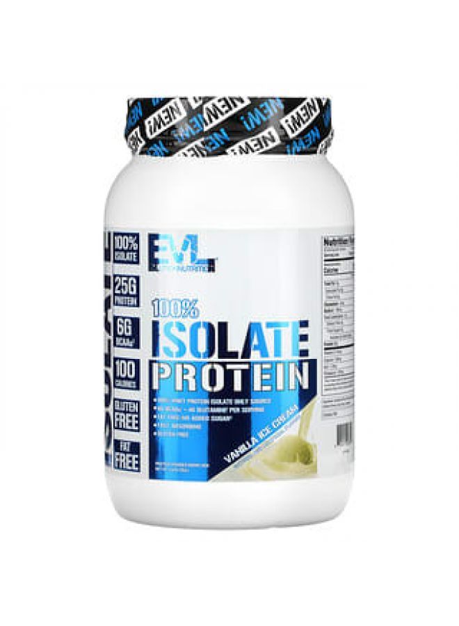 EVLution Nutrition 100% Isolate Protein Vanilla Ice Cream 1.6 lb (726 g)