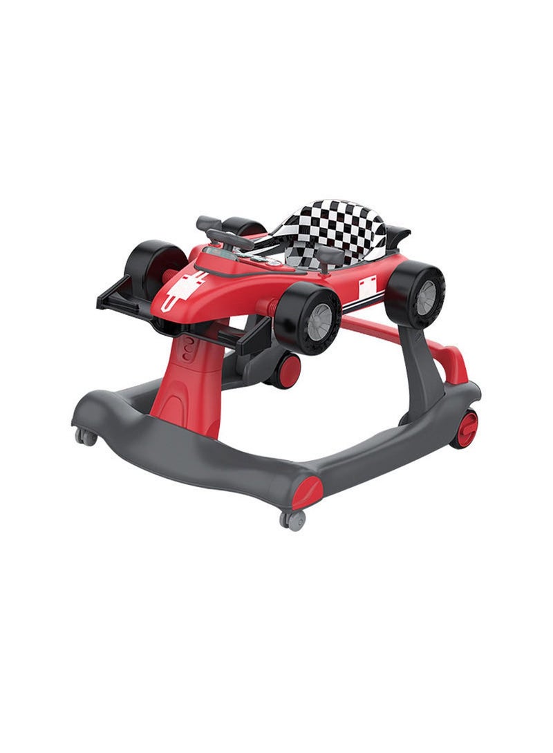 Folding Baby Walker Racing Car Shape Adjustable In Height