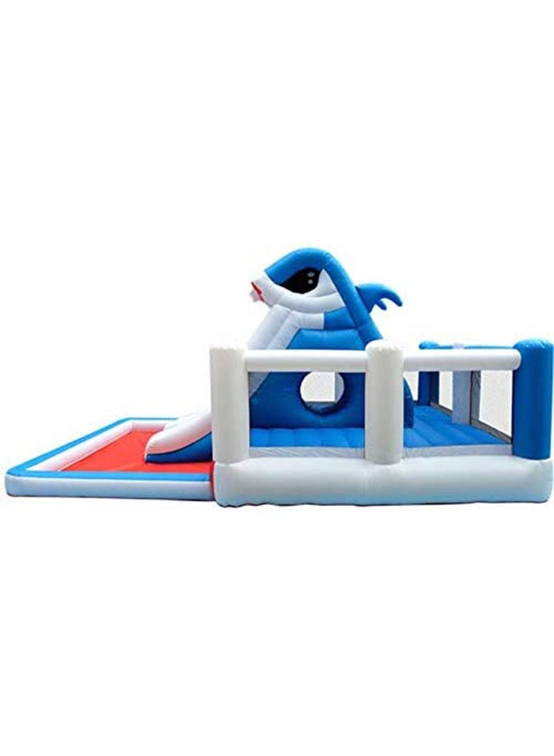 Shark Design Inflatable Water Slide Kids Bouncy Castle