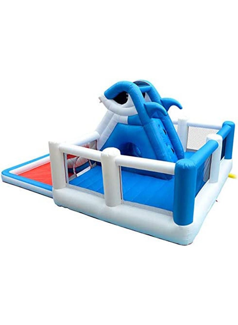 Shark Design Inflatable Water Slide Kids Bouncy Castle