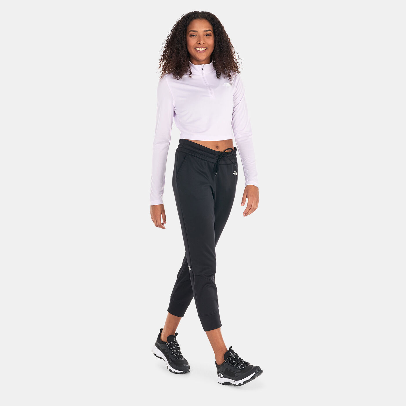Women's Crop Zip Through Fleece Sweatshirt