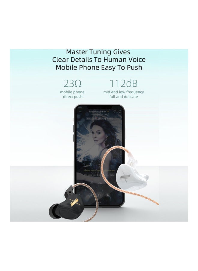 Customized Heavy-Bass In-Ear Headphone with Mic Black
