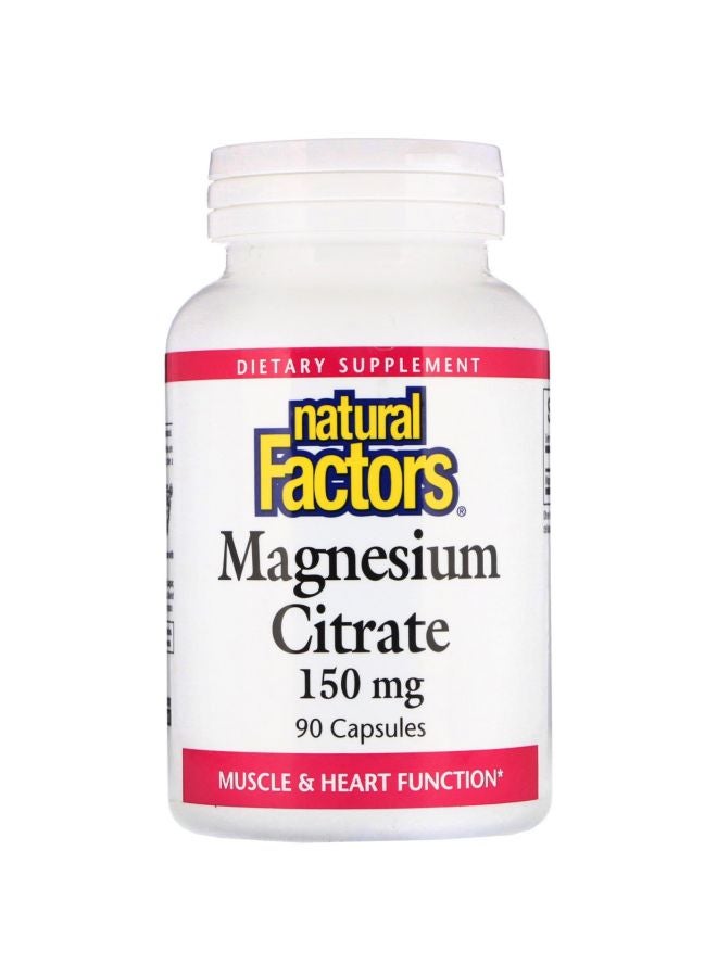 Magnesium Citrate Dietary Supplement 150mg - 90 Capsules