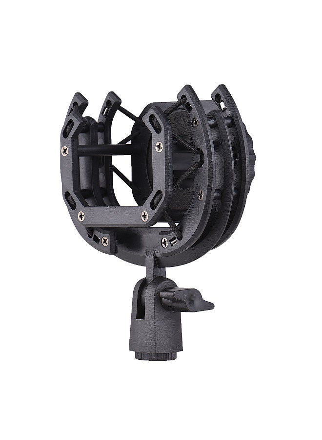 Microphone Shock Mount Suspension Holder Clip 180° Foldable For Condenser Microphone Mounting