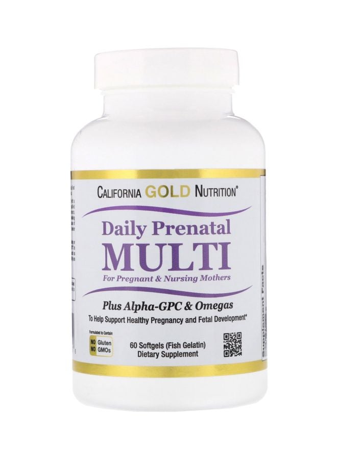 Daily Prenatal Multi For Pregnant And Nursing Mothers - 60 Softgels