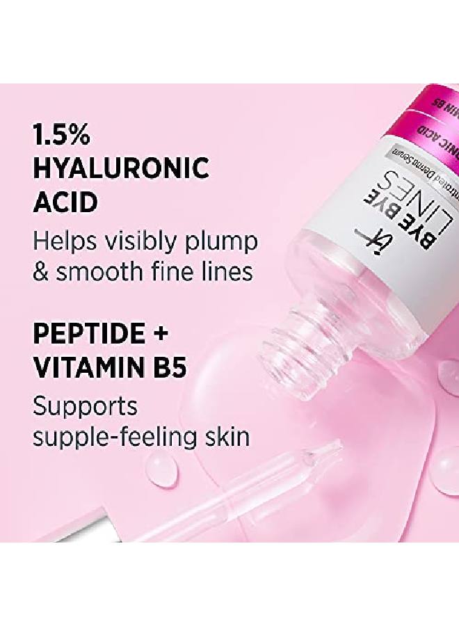 Bye Bye Lines 1.5% Hyaluronic Acid Serum Visibly Plumps Skin & Smooths Fine Lines In 2 Weeks With Peptide + Vitamin B5 For All Skin Types Vegan Formula 1 Fl Oz