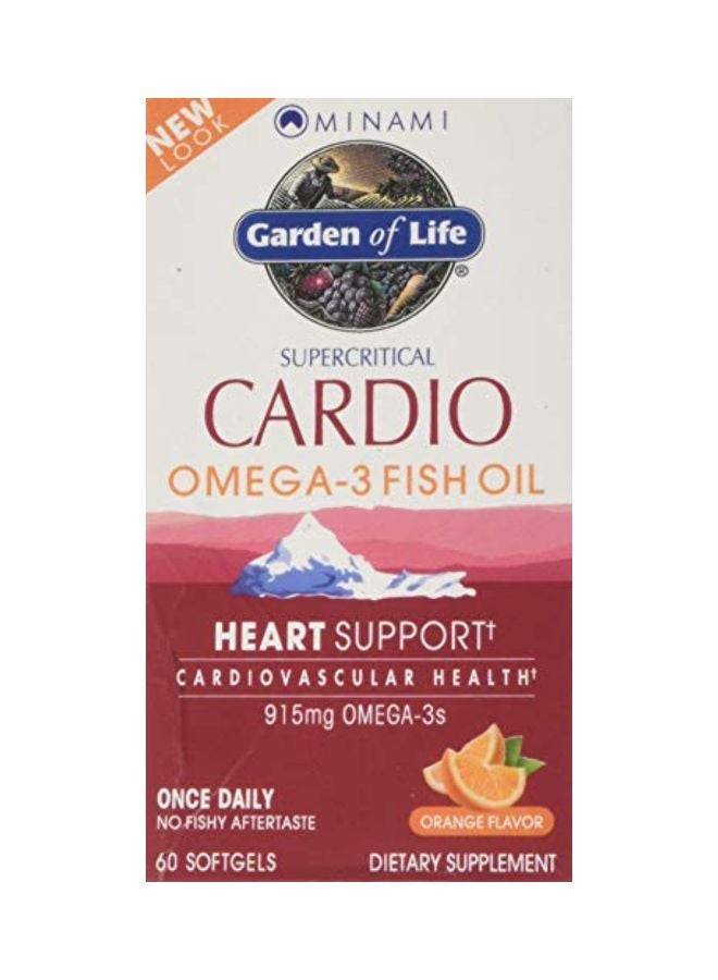 Cardio Omega-3 Orange Dietary Supplement - 60 Softgels