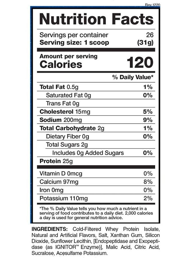 Isoject Chocolate 28 Servings 896g