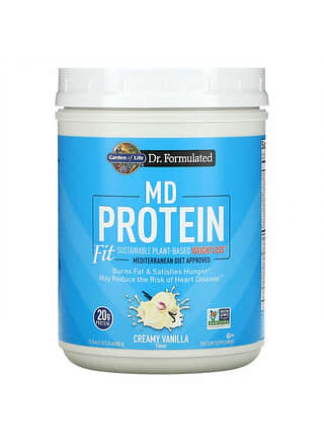 Garden of Life MD Protein Fit Sustainable Plant-Based Weight Loss Creamy Vanilla 21.34 oz (605 g)