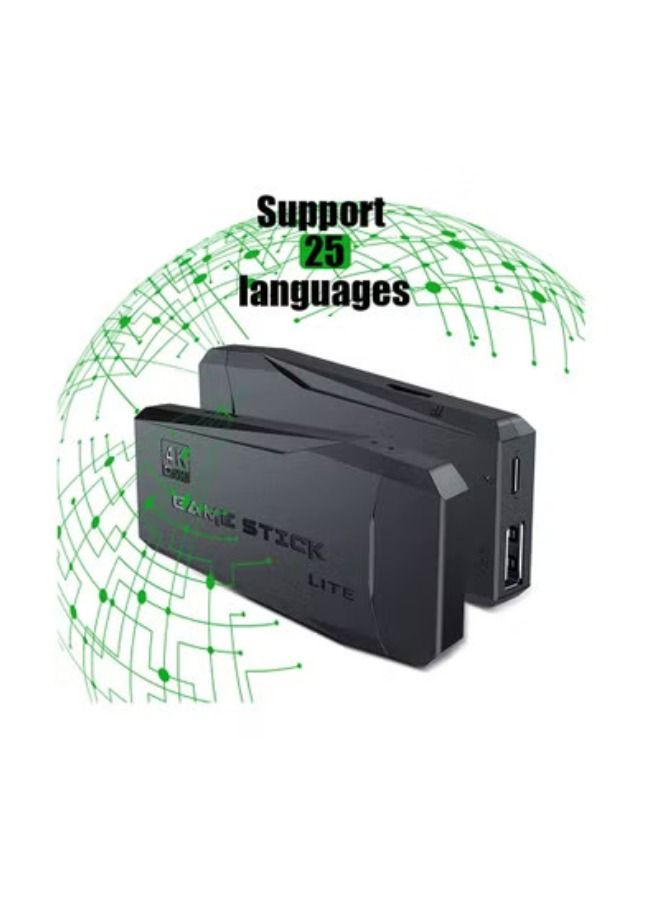 2.4G Wireless Controller Gamepad Console Stick Plug and Play Video Game Stick with 10000 Games 9 Classic Emulators 4K High Definition HDMI Output for TV with Dual 2.4G Wireless Controllers-64GB