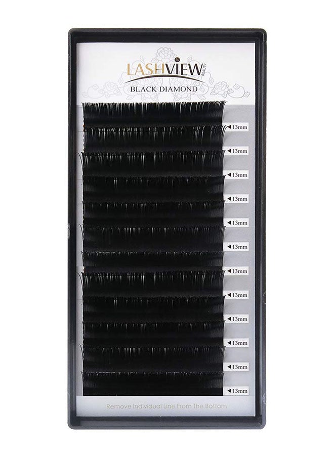 Ellipse C Curl Flat Eyelash Extension Black