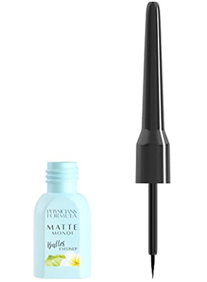 Matte Monoi Butter Liquid Eyeliner, Silky, Nourishing, Hydrating, Matte Black