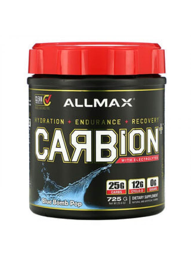 ALLMAX Nutrition CARBion+ with Electrolytes Blue Bomb Pop 25.6 oz (725 g)