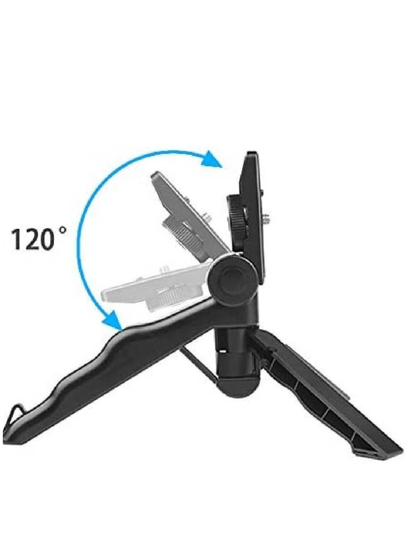 DigiPower Vlogging Mobile Phone Holder + Hand Grip/Mini Tripod Compatible With Smartphones,TikTok, Youtube, Live Streaming and Meetings