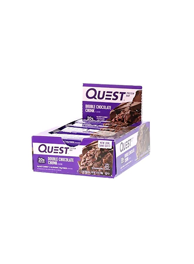 Pack Of 12 Protein Bar Double Chocolate Chunk Flavor (20g)